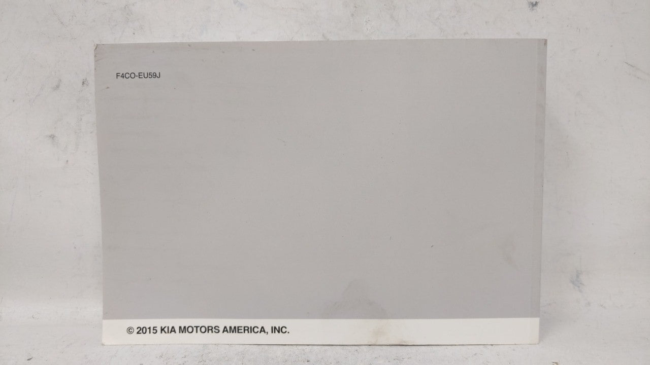 2015 Kia Optima Owners Manual Book Guide OEM Used Auto Parts - Oemusedautoparts1.com