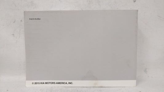 2015 Kia Optima Owners Manual Book Guide OEM Used Auto Parts