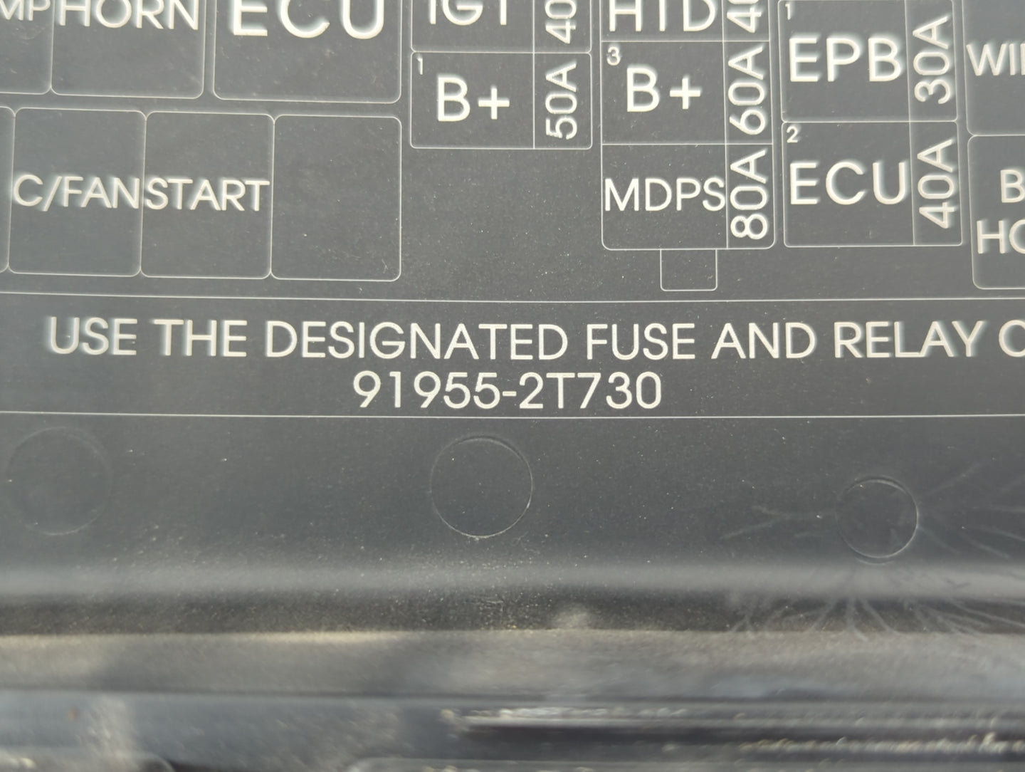 2014-2015 Kia Optima Fusebox Fuse Box Panel Relay Module P/N:91955-2T730 91259-2T010 Fits Fits 2014 2015 OEM Used Auto Parts