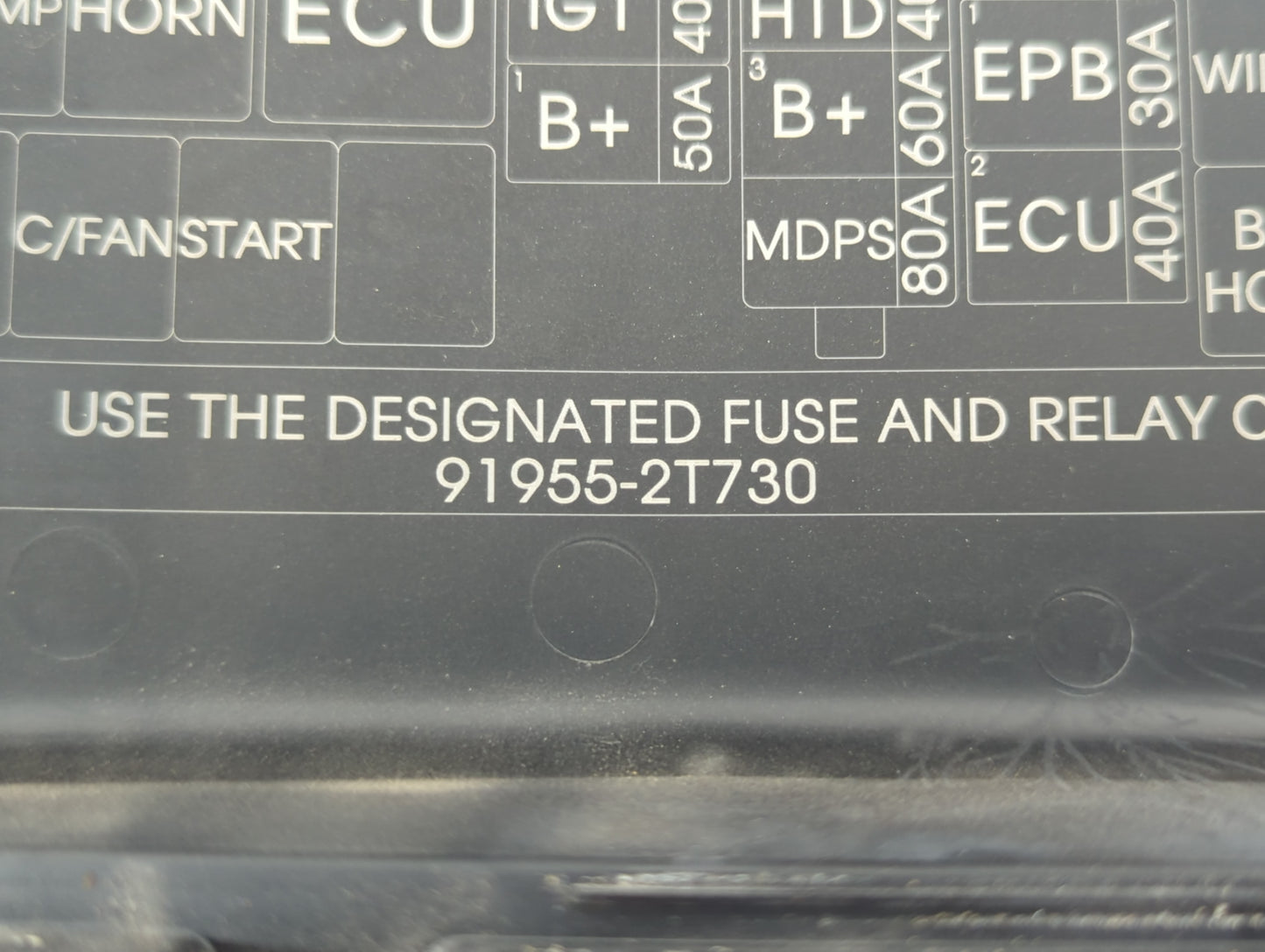 2014-2015 Kia Optima Fusebox Fuse Box Panel Relay Module P/N:91955-2T730 91259-2T010 Fits Fits 2014 2015 OEM Used Auto Parts