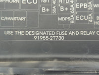 2014-2015 Kia Optima Fusebox Fuse Box Panel Relay Module P/N:91955-2T730 91259-2T010 Fits Fits 2014 2015 OEM Used Auto Parts