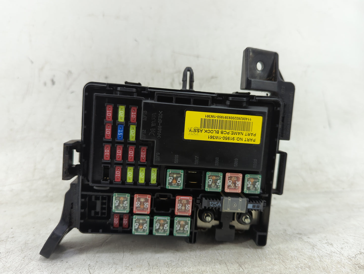 2012-2015 Kia Rio Fusebox Fuse Box Panel Relay Module P/N:919501W361 Fits Fits 2012 2013 2014 2015 OEM Used Auto Parts - Oem