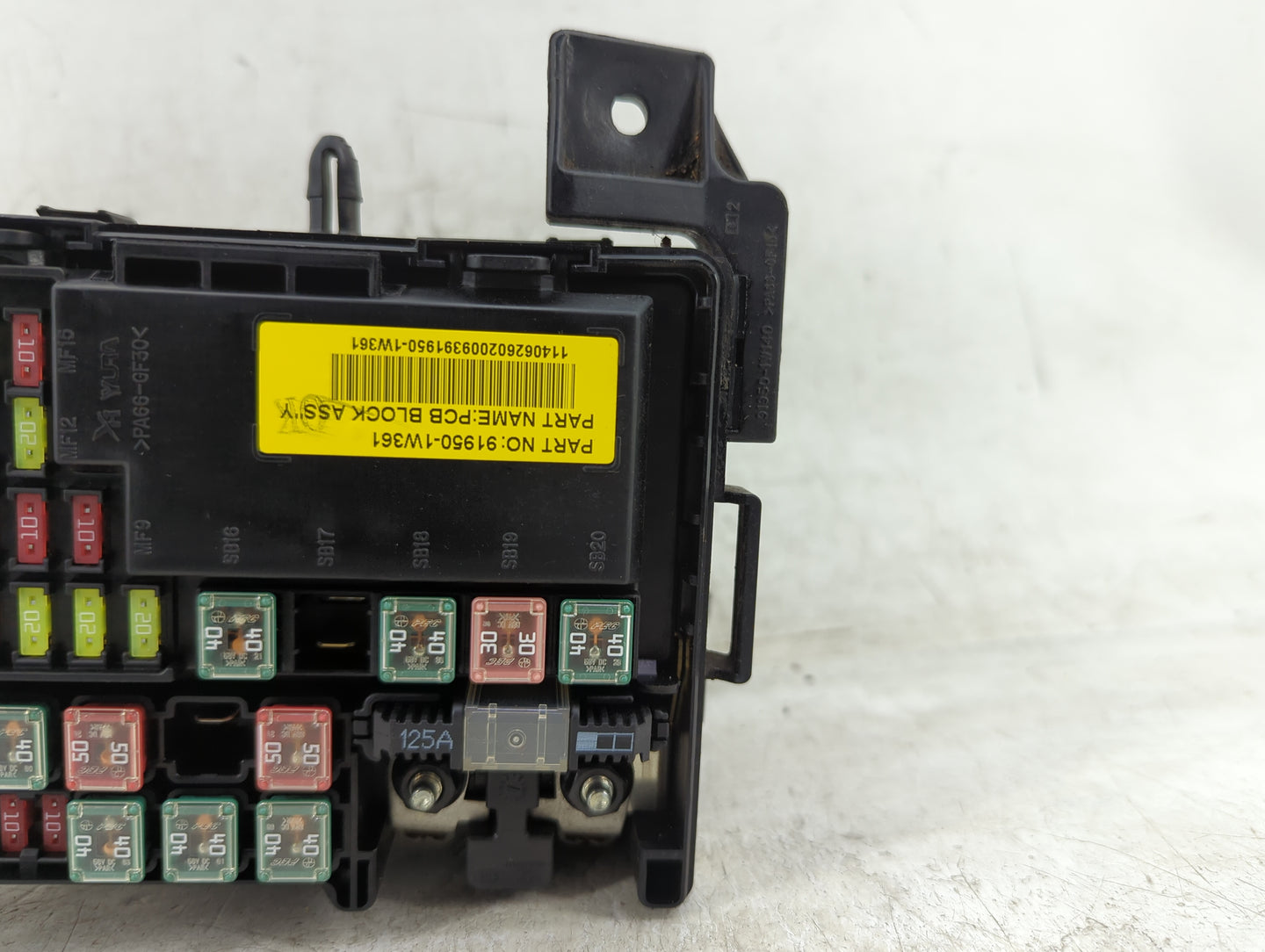 2012-2015 Kia Rio Fusebox Fuse Box Panel Relay Module P/N:919501W361 Fits Fits 2012 2013 2014 2015 OEM Used Auto Parts - Oem