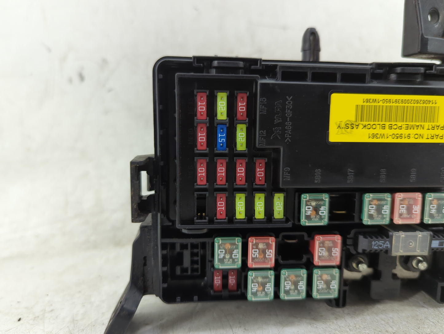 2012-2015 Kia Rio Fusebox Fuse Box Panel Relay Module P/N:919501W361 Fits Fits 2012 2013 2014 2015 OEM Used Auto Parts - Oem