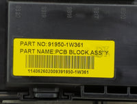 2012-2015 Kia Rio Fusebox Fuse Box Panel Relay Module P/N:919501W361 Fits Fits 2012 2013 2014 2015 OEM Used Auto Parts - Oem