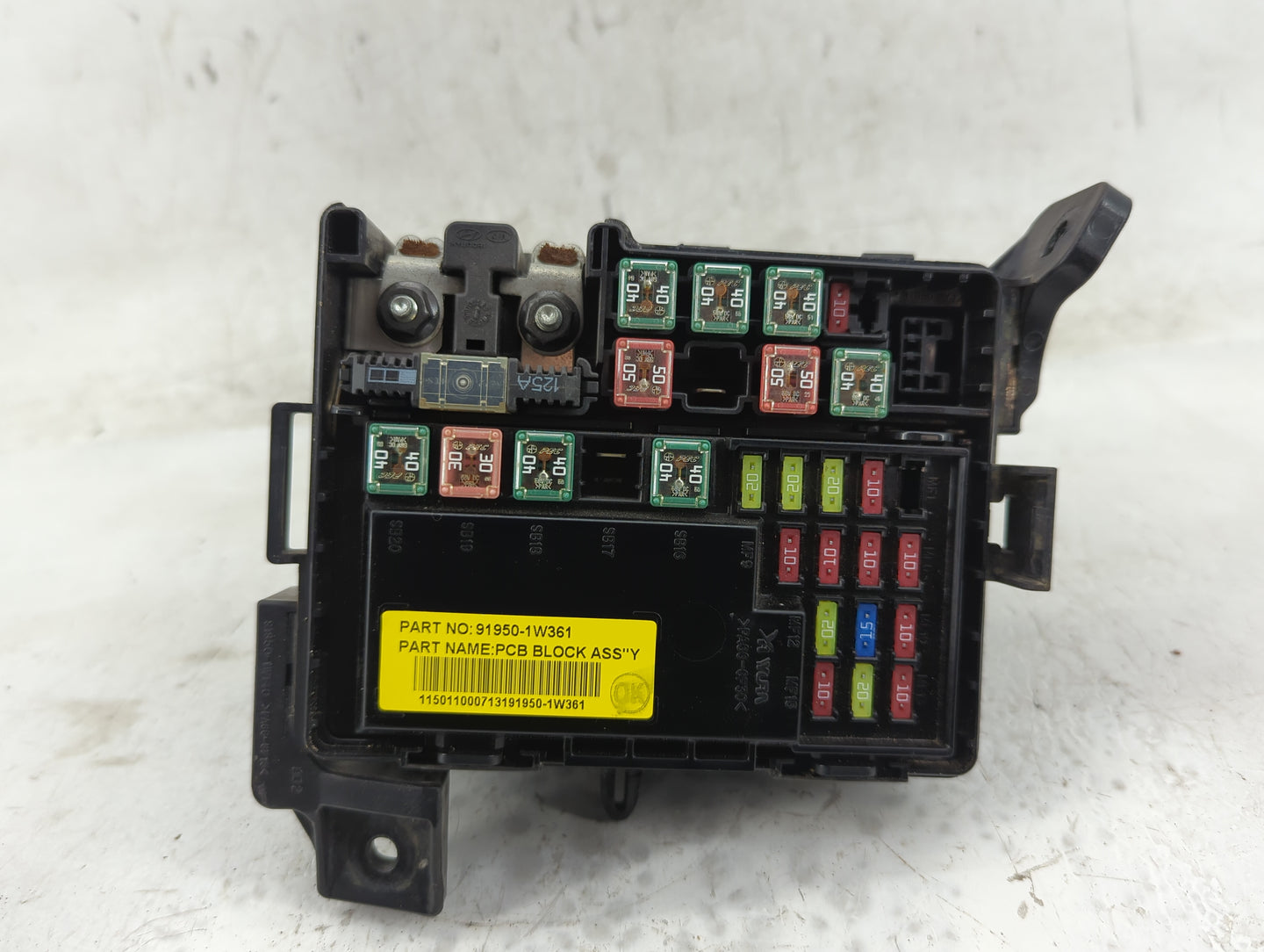 2012-2015 Kia Rio Fusebox Fuse Box Panel Relay Module P/N:91950-1W432 Fits Fits 2012 2013 2014 2015 OEM Used Auto Parts - Oe