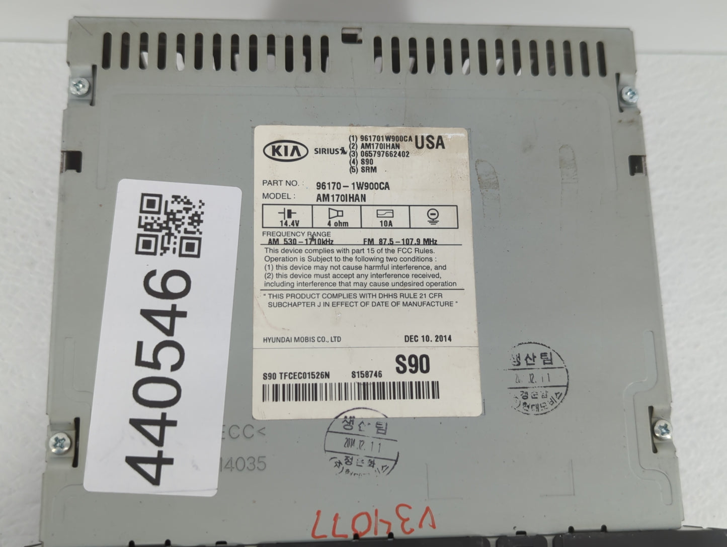 2012-2015 Kia Rio Am Fm Cd Player Radio Receiver - Oemusedautoparts1.com