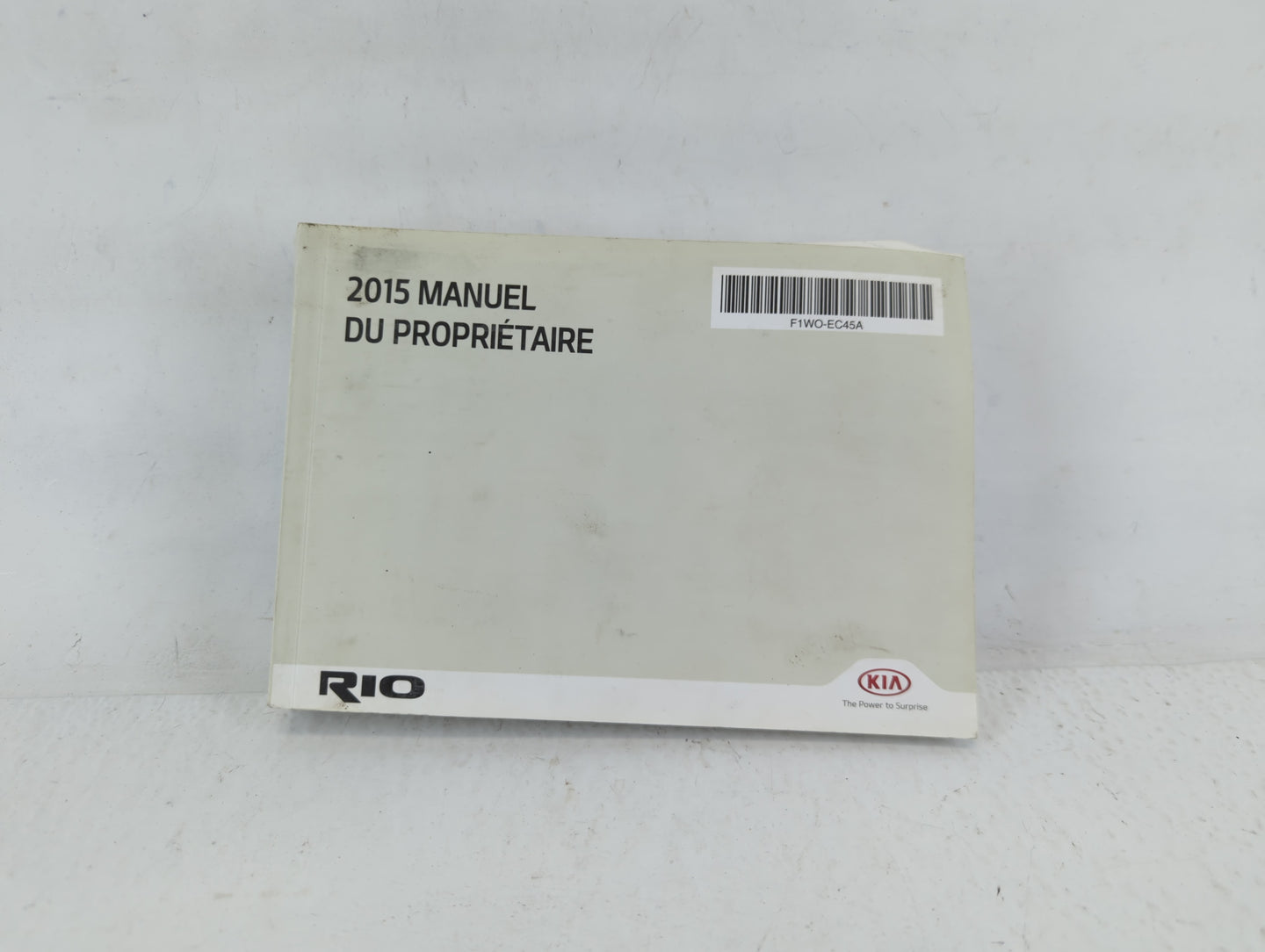 2015 Kia Rio Owners Manual Book Guide P/N:F1WO-EC45A OEM Used Auto Parts - Oemusedautoparts1.com
