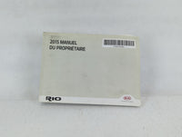 2015 Kia Rio Owners Manual Book Guide P/N:F1WO-EC45A OEM Used Auto Parts - Oemusedautoparts1.com