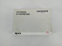 2015 Kia Rio Owners Manual Book Guide P/N:F1WO-EC45A OEM Used Auto Parts - Oemusedautoparts1.com