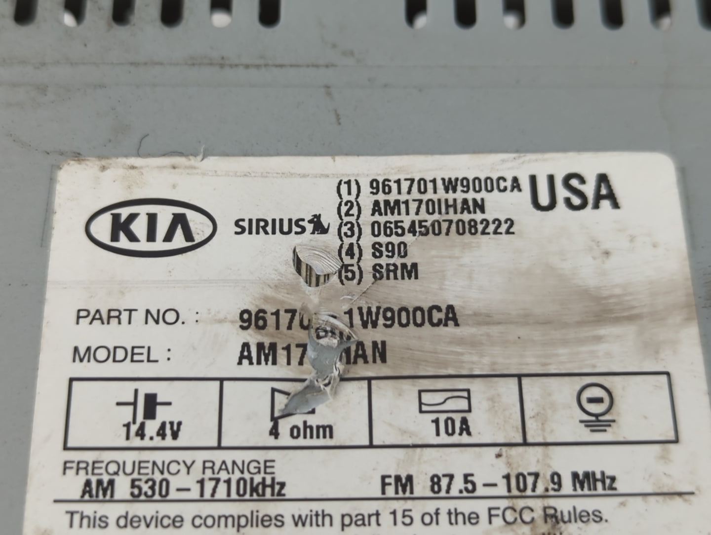 2012-2015 Kia Rio Am Fm Cd Player Radio Receiver - Oemusedautoparts1.com