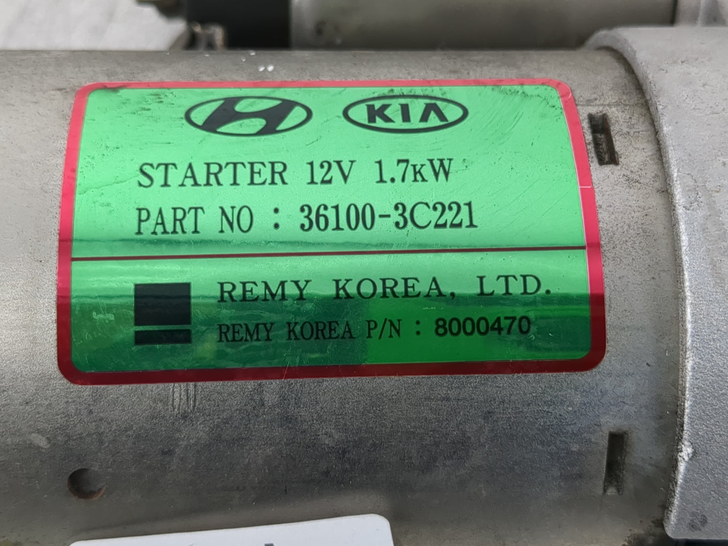 2015-2016 Kia Sedona Car Starter Motor Solenoid OEM P/N:36100-3C221 Fits Fits 2012 2013 2014 2015 2016 OEM Used Auto Parts -