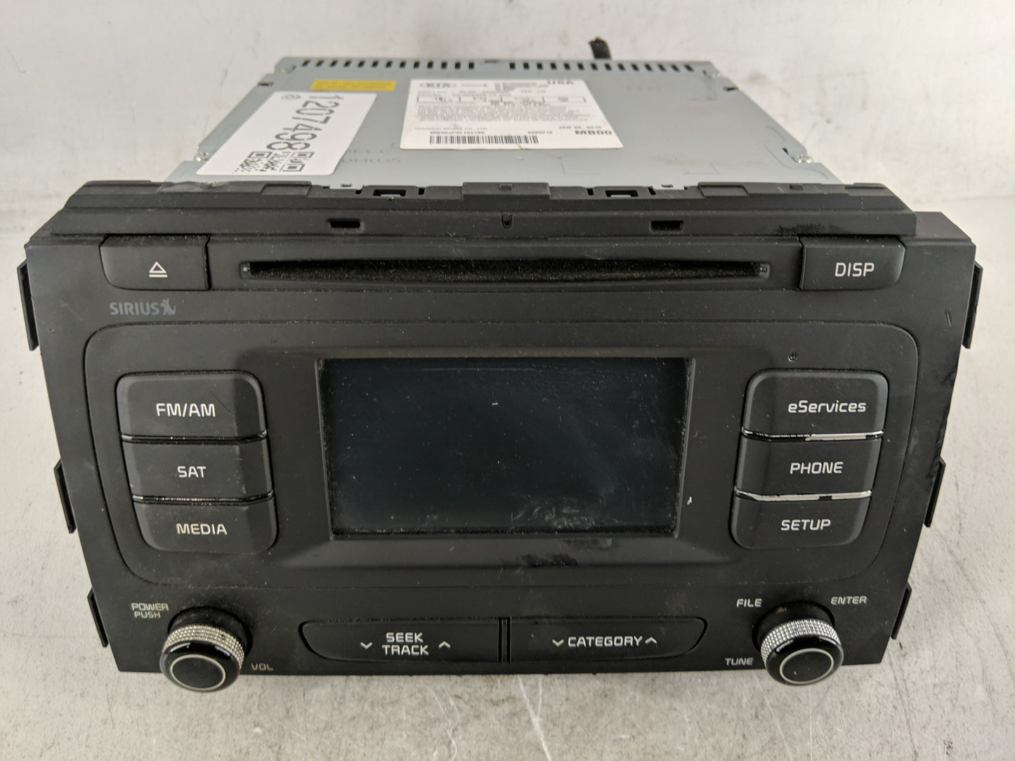 2015-2016 Kia Sedona Radio AM FM Cd Player Receiver Replacement P/N:96160-A9000WK Fits Fits 2015 2016 OEM Used Auto Parts - 
