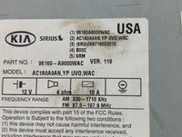 2015-2016 Kia Sedona Radio AM FM Cd Player Receiver Replacement P/N:96160-A9000WAC 96160-A9000WK Fits Fits 2015 2016 OEM Use