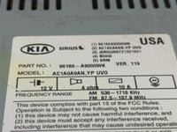 2015-2016 Kia Sedona Radio AM FM Cd Player Receiver Replacement P/N:96160-A9000WK Fits Fits 2015 2016 OEM Used Auto Parts - 