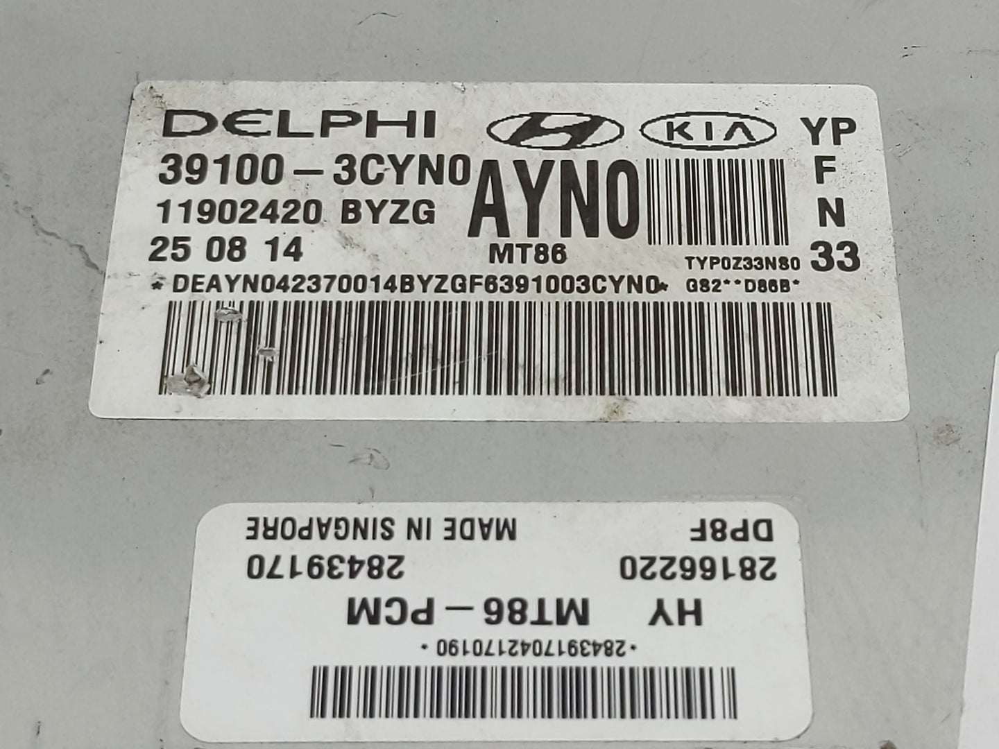 2015 Kia Sedona PCM Engine Control Computer ECU ECM PCU OEM P/N:39111-2CYN0 39100-3CYN0 Fits OEM Used Auto Parts - Oemusedau