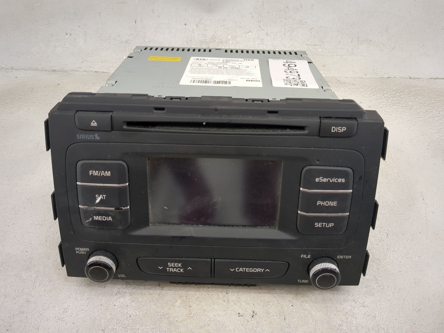 2015-2016 Kia Sedona Radio AM FM Cd Player Receiver Replacement P/N:96160A9000WK AC1A0A9AN, 065439721421 Fits Fits 2015 2016