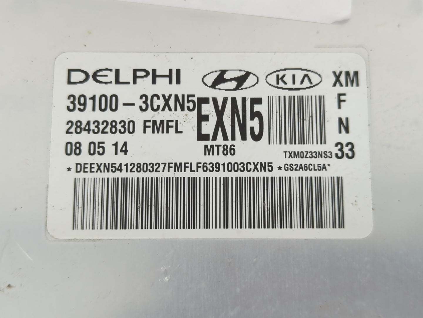 2015 Kia Sorento PCM Engine Control Computer ECU ECM PCU OEM P/N:39100-3CXN5 Fits OEM Used Auto Parts - Oemusedautoparts1.co