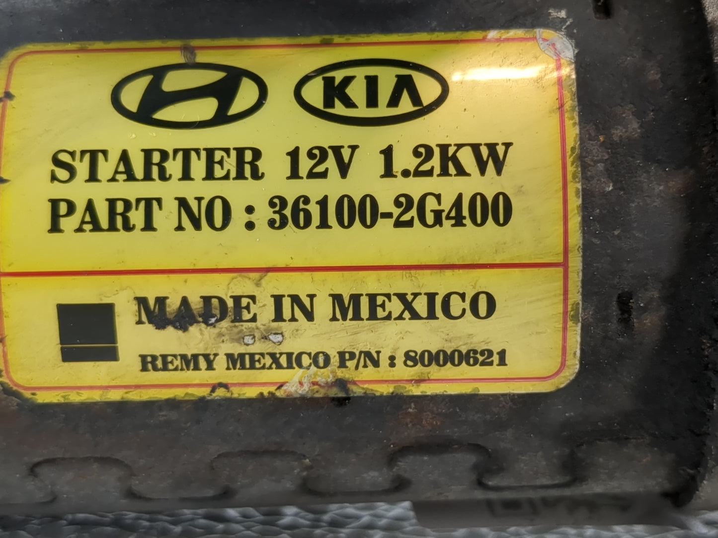 2014-2015 Kia Sorento Car Starter Motor Solenoid OEM P/N:36100-2G400 Fits Fits 2014 2015 2016 OEM Used Auto Parts - Oemuseda