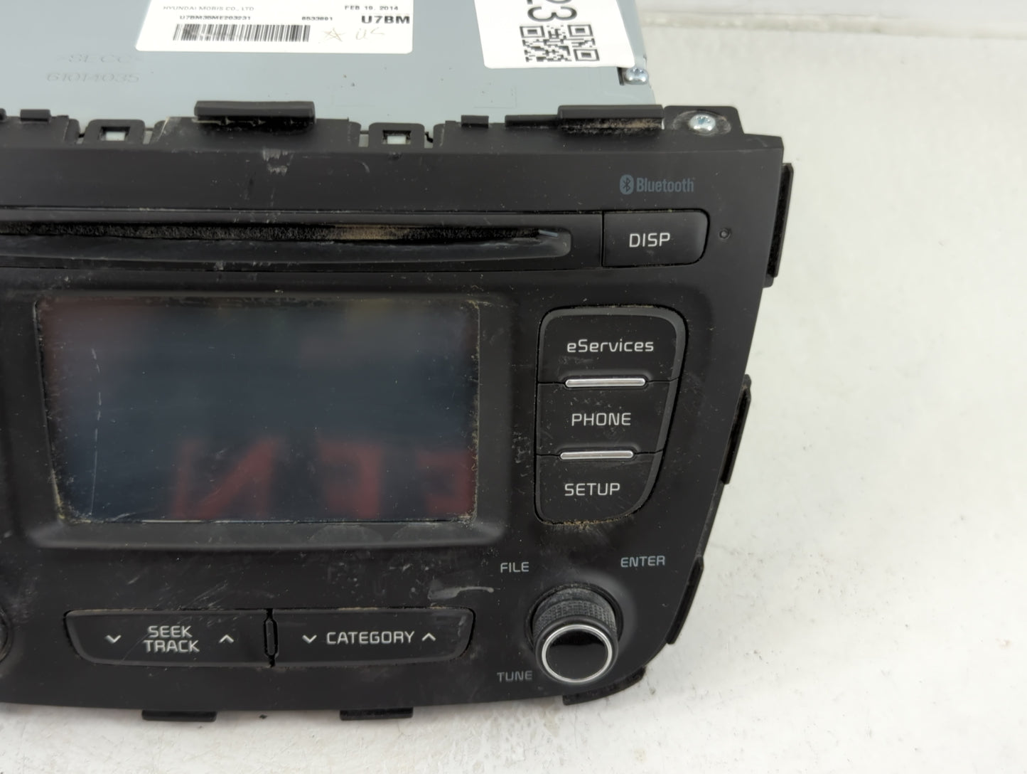 2015 Kia Sorento Radio AM FM Cd Player Receiver Replacement P/N:96160-1U721VA Fits OEM Used Auto Parts - Oemusedautoparts1.c