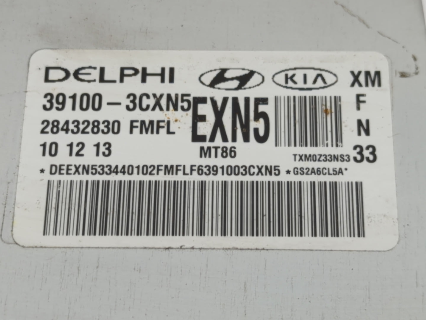 2015 Kia Sorento PCM Engine Control Computer ECU ECM PCU OEM P/N:39100-3CXN5 Fits OEM Used Auto Parts - Oemusedautoparts1.co