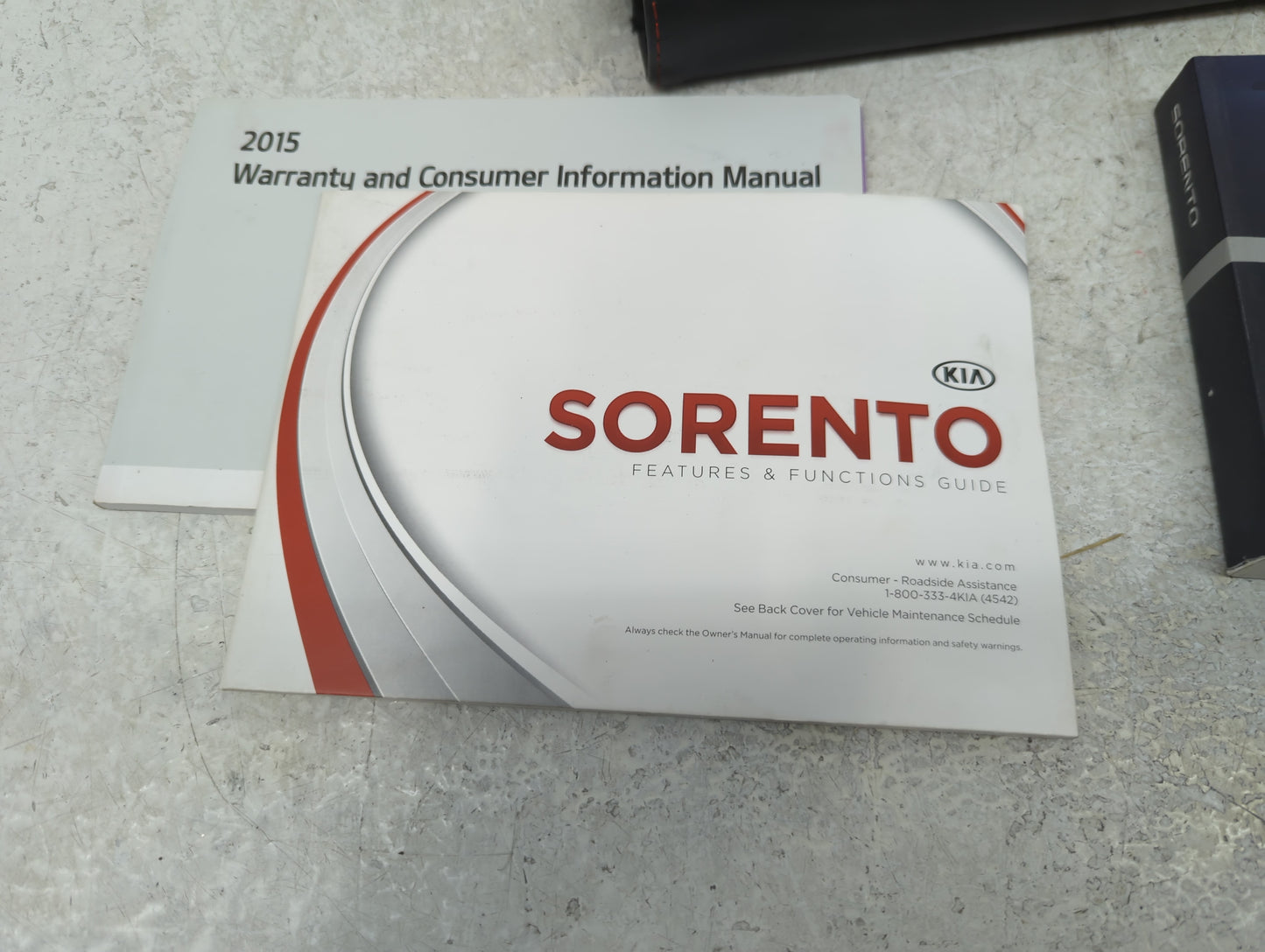 2015 Kia Sorento Owners Manual Book Guide P/N:A2PO-EU41B OEM Used Auto Parts - Oemusedautoparts1.com