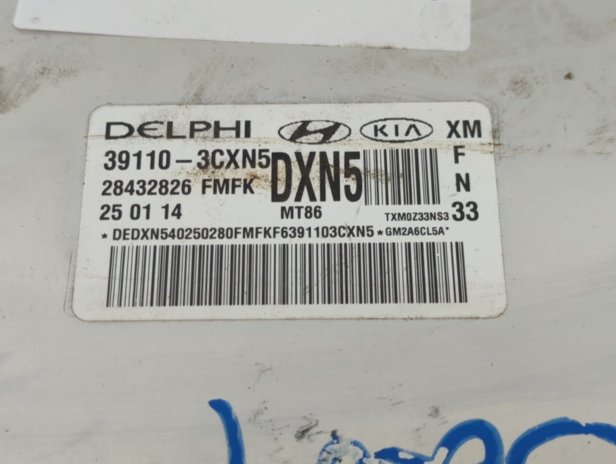 2015 Kia Sorento PCM Engine Control Computer ECU ECM PCU OEM P/N:39110-3CXN5 OEM Used Auto Parts - Oemusedautoparts1.com