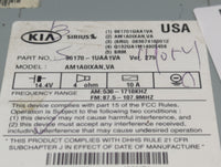 2015 Kia Sorento Radio AM FM Cd Player Receiver Replacement P/N:96170-1UAA1VA AM1A0IXAN VA, 961701UAA1VA Fits OEM Used Auto 