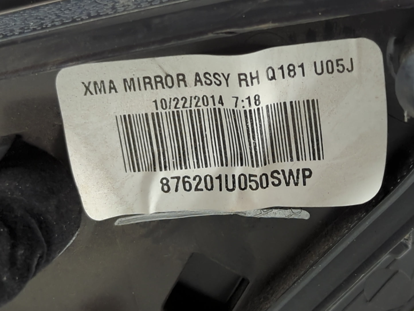 2011-2015 Kia Sorento Passenger Side View Mirror - Right Door Mirror OEM Used - Oemusedautoparts1.com