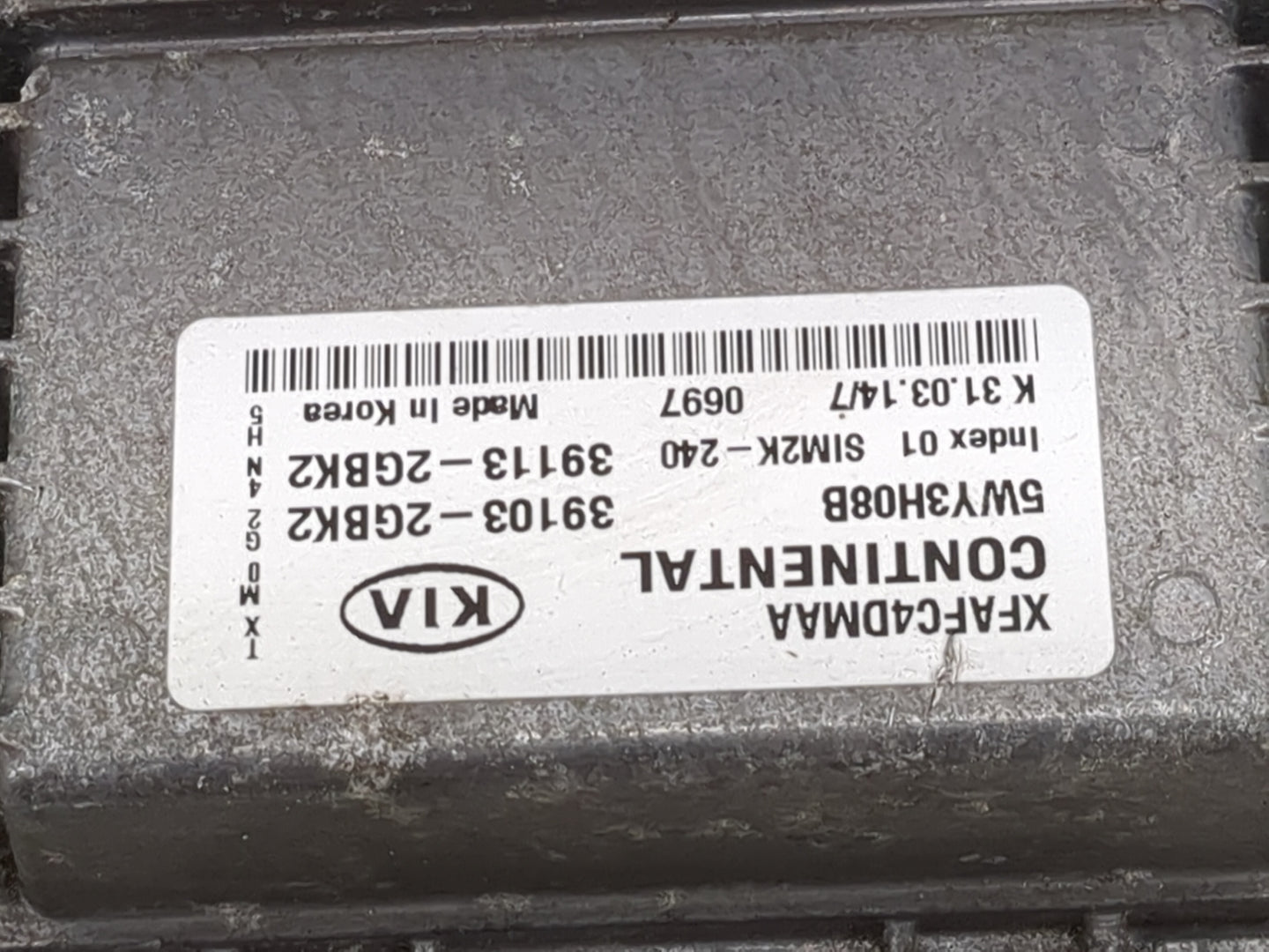 2014-2015 Kia Sorento PCM Engine Control Computer ECU ECM PCU OEM P/N:39113-2GBK2 Fits Fits 2014 2015 OEM Used Auto Parts - 