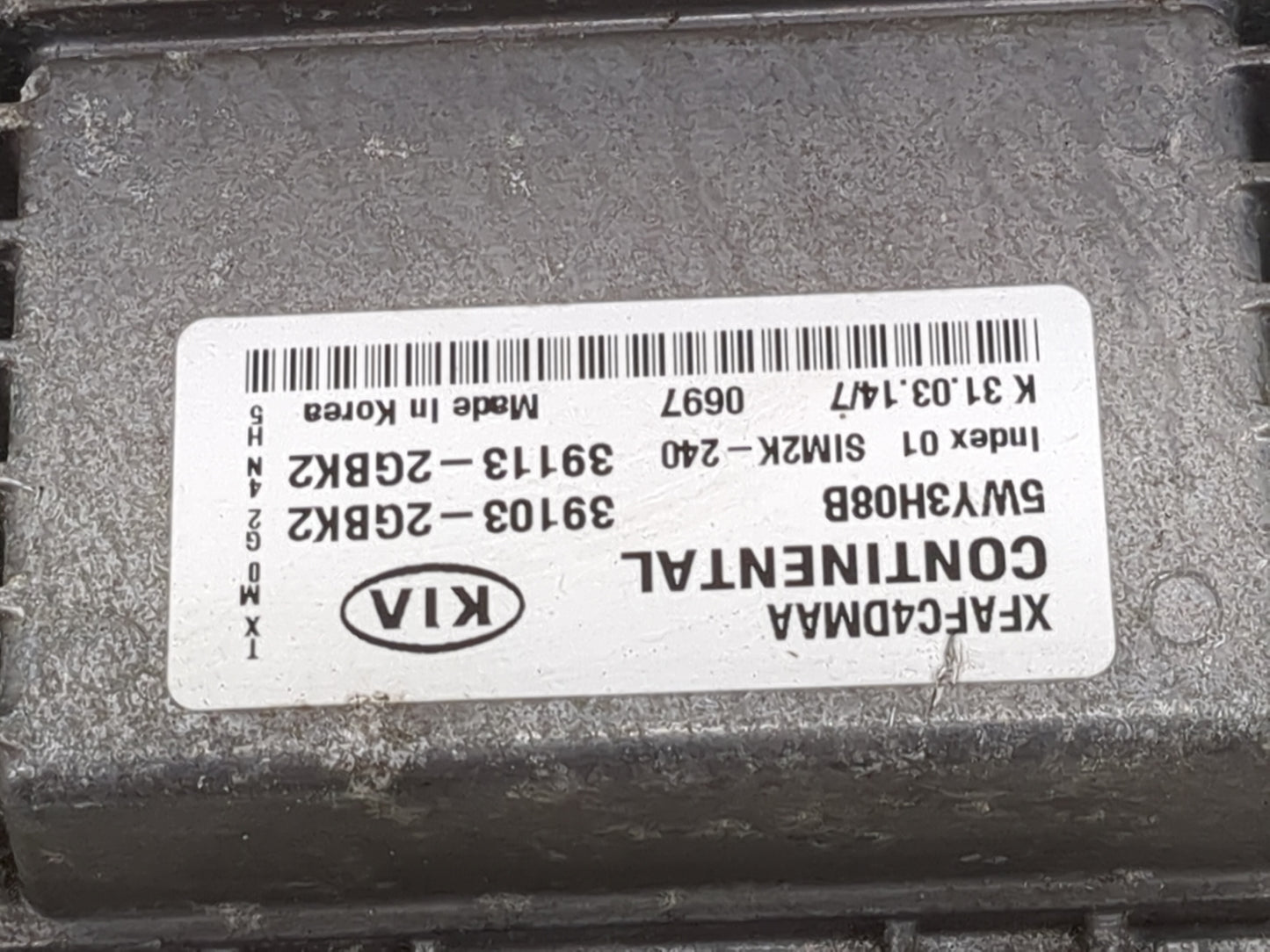 2014-2015 Kia Sorento PCM Engine Control Computer ECU ECM PCU OEM P/N:39113-2GBK2 Fits Fits 2014 2015 OEM Used Auto Parts - 