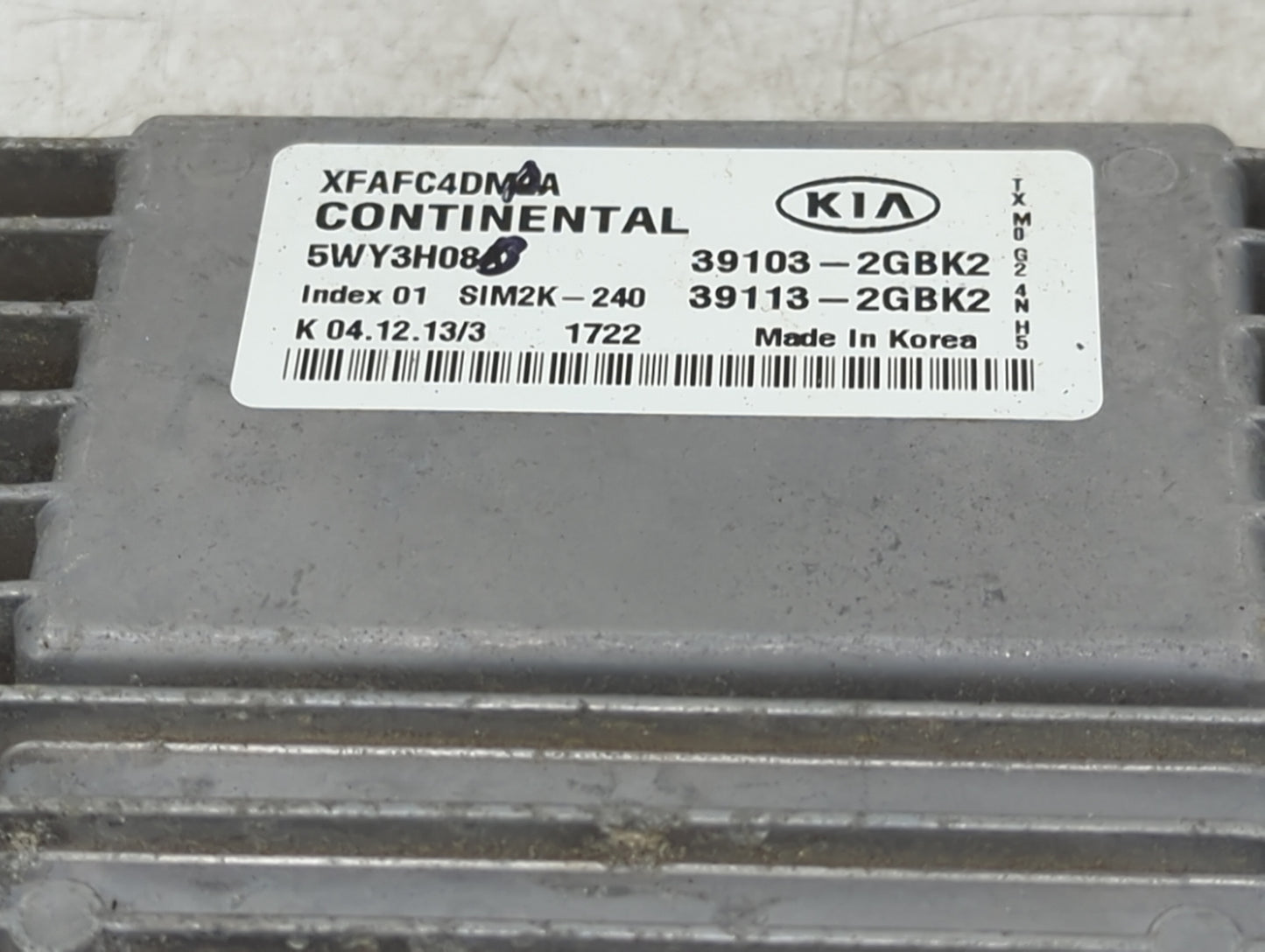 2014-2015 Kia Sorento PCM Engine Control Computer ECU ECM PCU OEM P/N:39103-2GBK2 39113-2GBK2, 5WY3H08 Fits Fits 2014 2015 O