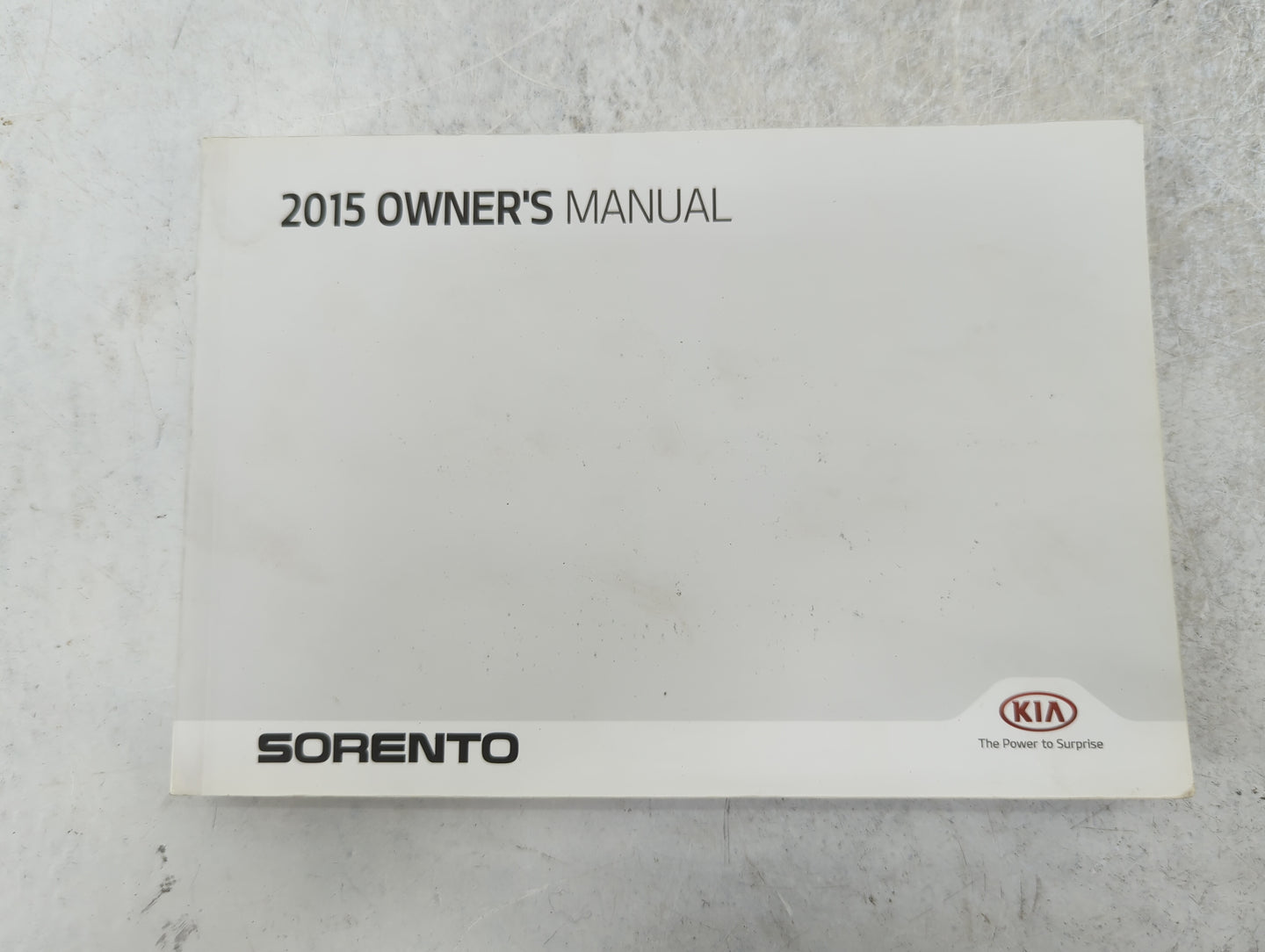 2015 Kia Sorento Owners Manual Book Guide P/N:A2PO-EU47G OEM Used Auto Parts - Oemusedautoparts1.com