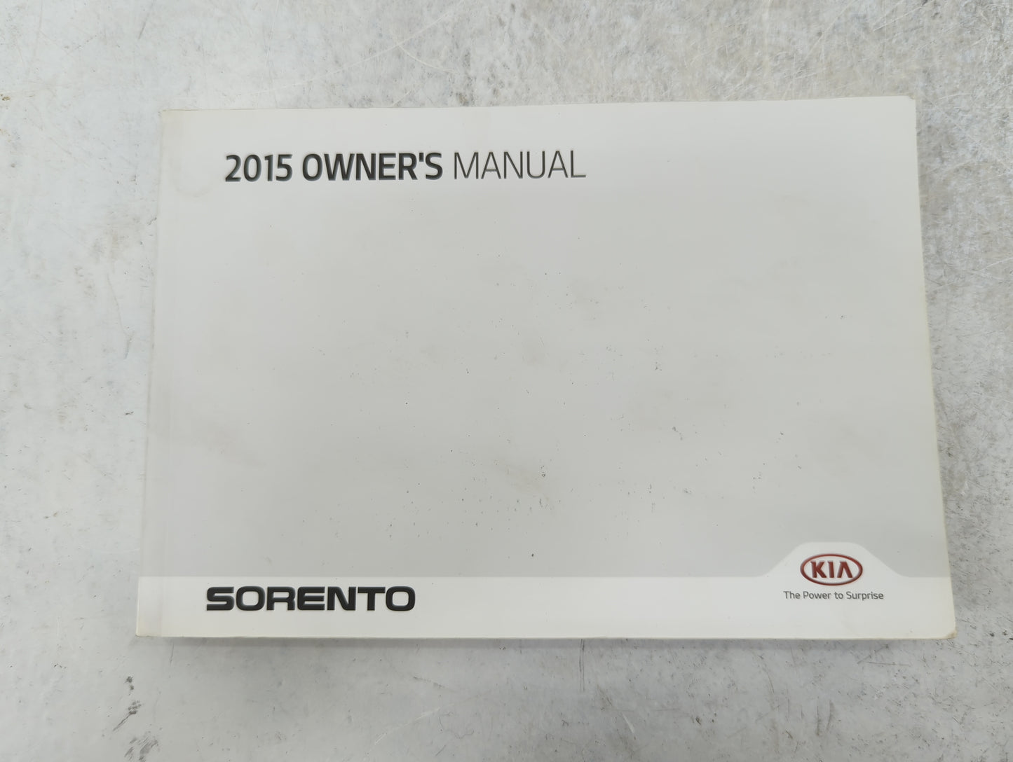2015 Kia Sorento Owners Manual Book Guide P/N:A2PO-EU47G OEM Used Auto Parts - Oemusedautoparts1.com