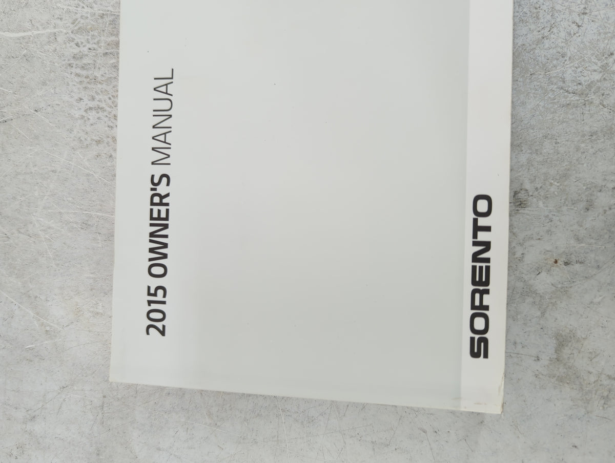 2015 Kia Sorento Owners Manual Book Guide OEM Used Auto Parts - Oemusedautoparts1.com