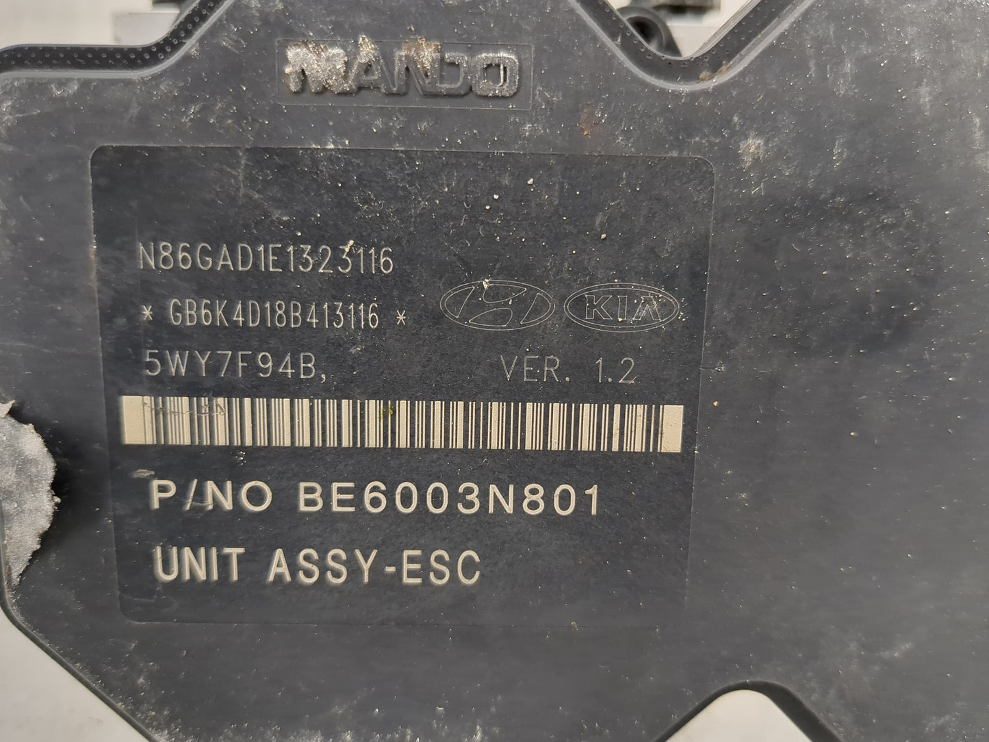 2014-2015 Kia Sorento ABS Pump Control Module Replacement P/N:58920-1U000 BE6003N801, 5WY7F94B Fits Fits 2014 2015 OEM Used 