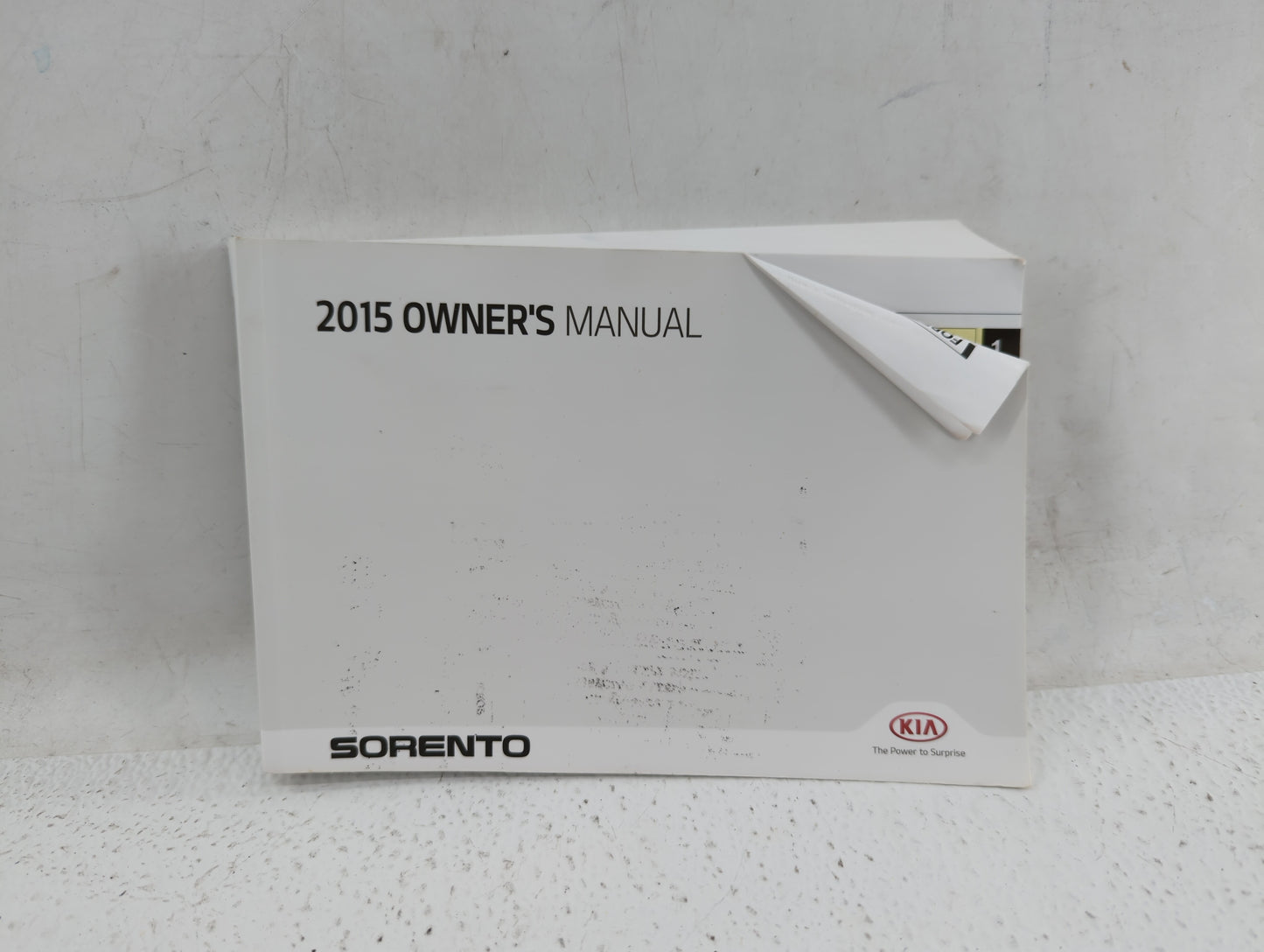 2015 Kia Sorento Owners Manual Book Guide P/N:A2PO-EU49I OEM Used Auto Parts - Oemusedautoparts1.com