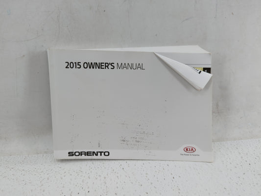 2015 Kia Sorento Owners Manual Book Guide P/N:A2PO-EU49I OEM Used Auto Parts - Oemusedautoparts1.com