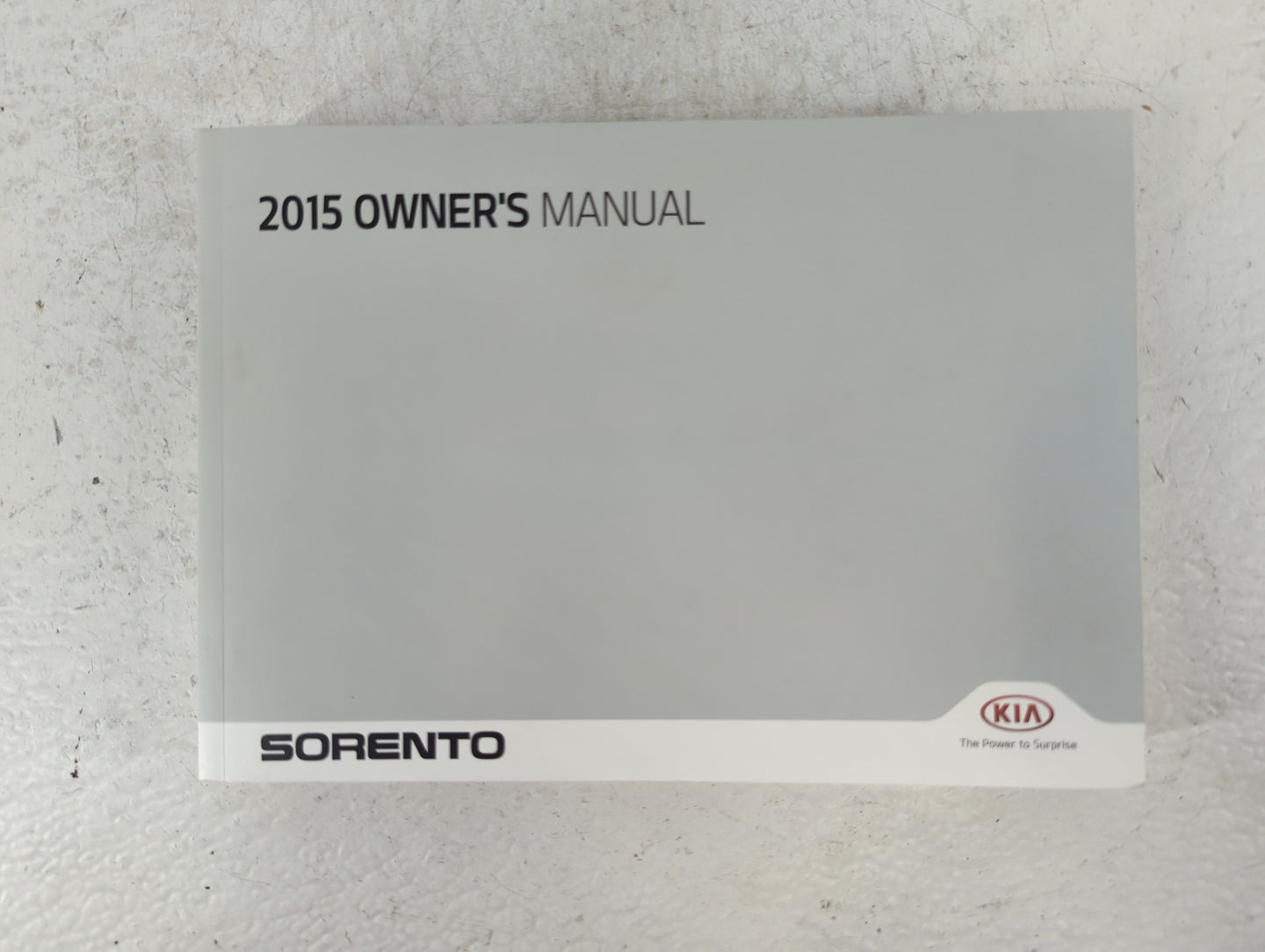 2015 Kia Sorento Owners Manual Book Guide OEM Used Auto Parts - Oemusedautoparts1.com
