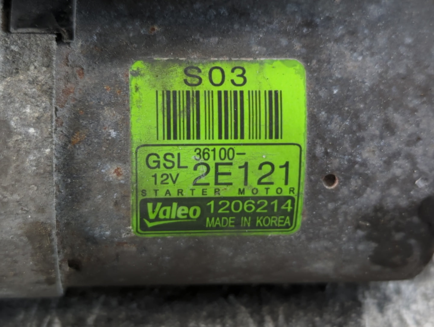 2014-2015 Kia Soul Car Starter Motor Solenoid OEM P/N:1206214 36100-2E121 Fits Fits 2014 2015 2016 OEM Used Auto Parts - Oem