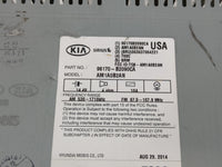 2014-2016 Kia Soul Radio AM FM Cd Player Receiver Replacement P/N:96170-B2090CA Fits Fits 2014 2015 2016 OEM Used Auto Parts