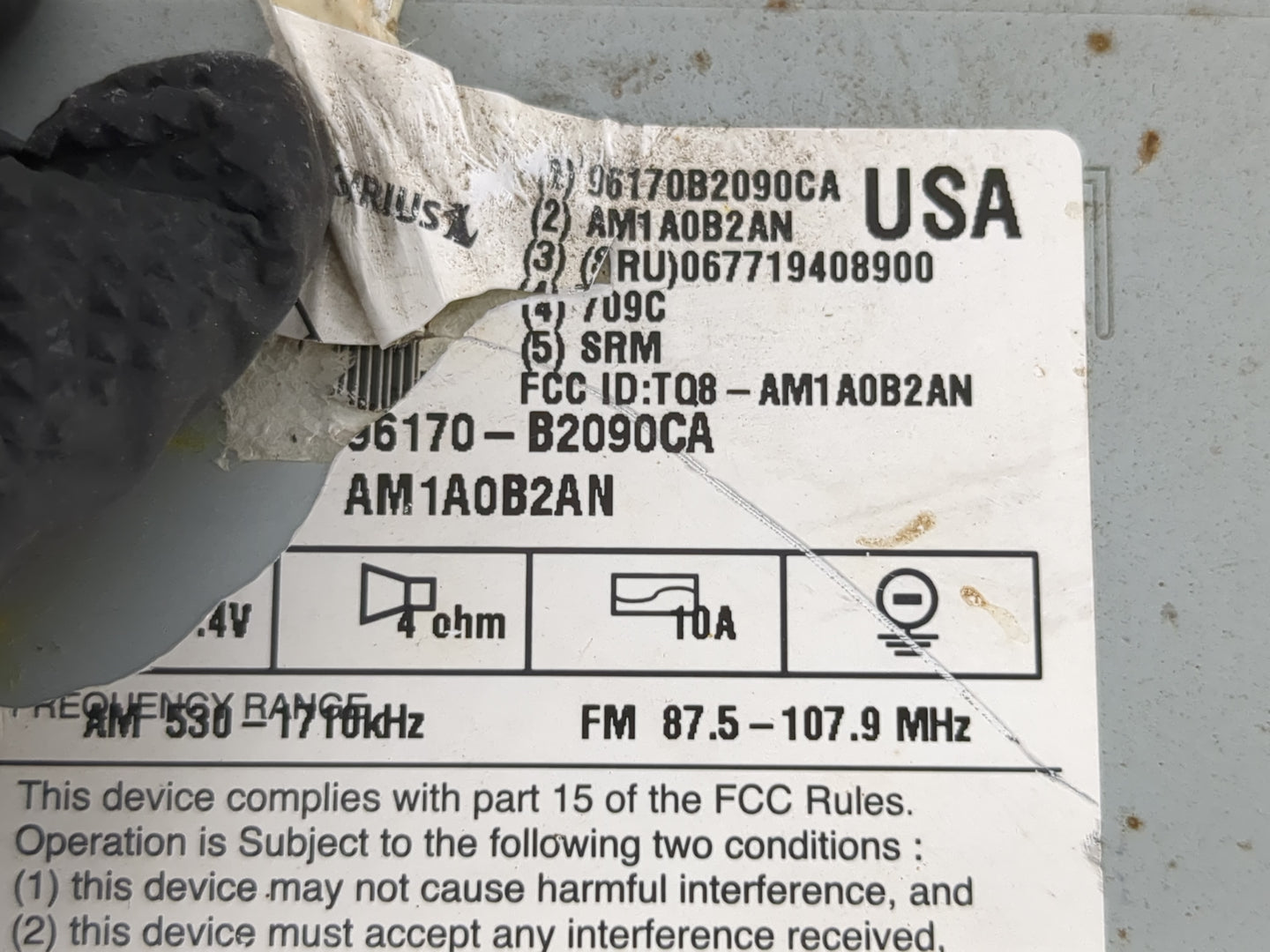 2014-2016 Kia Soul Radio AM FM Cd Player Receiver Replacement P/N:96170B2090CA Fits Fits 2014 2015 2016 OEM Used Auto Parts 