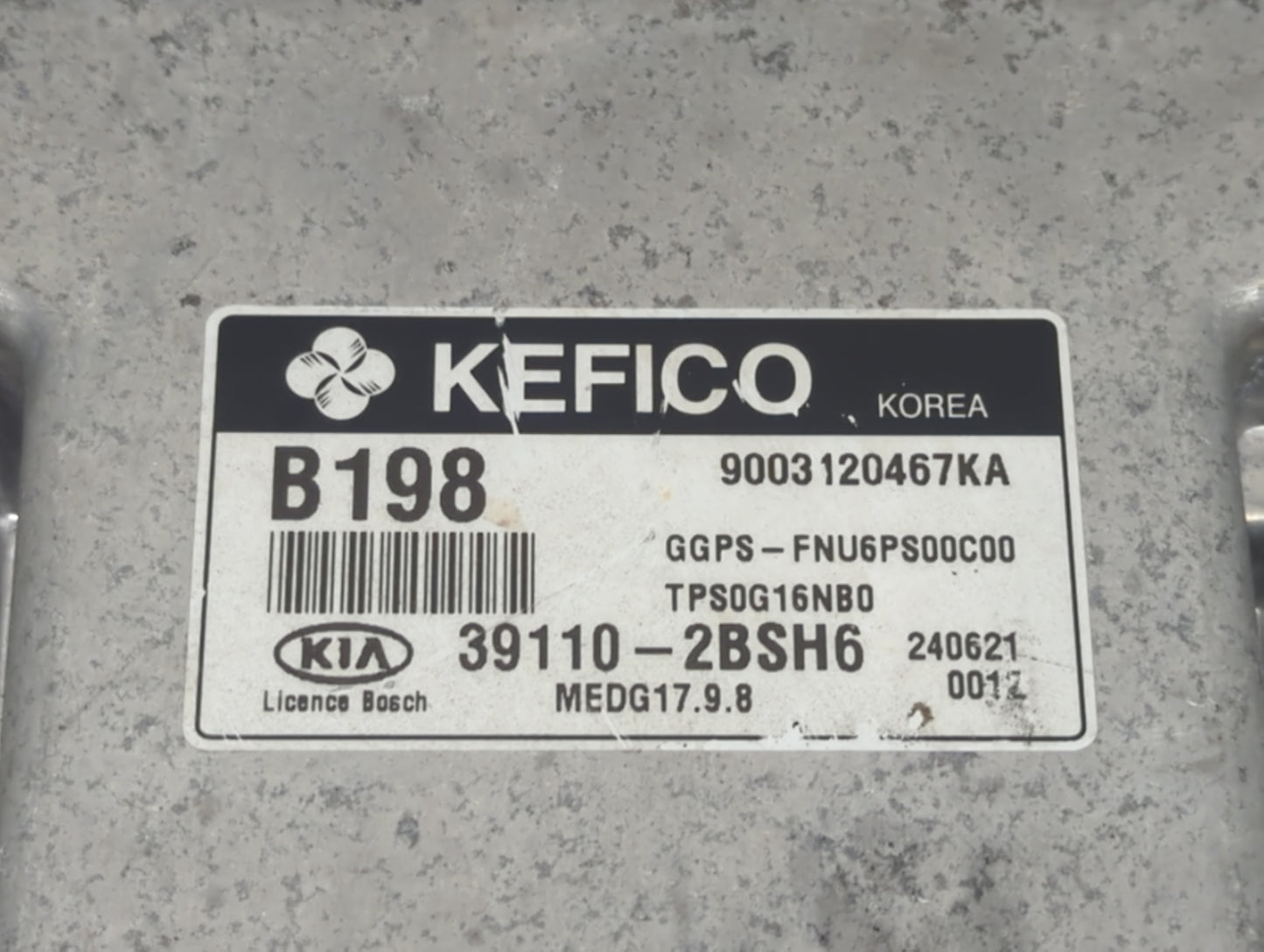 2015 Kia Soul PCM Engine Control Computer ECU ECM PCU OEM P/N:39110-2BSH6 Fits OEM Used Auto Parts - Oemusedautoparts1.com