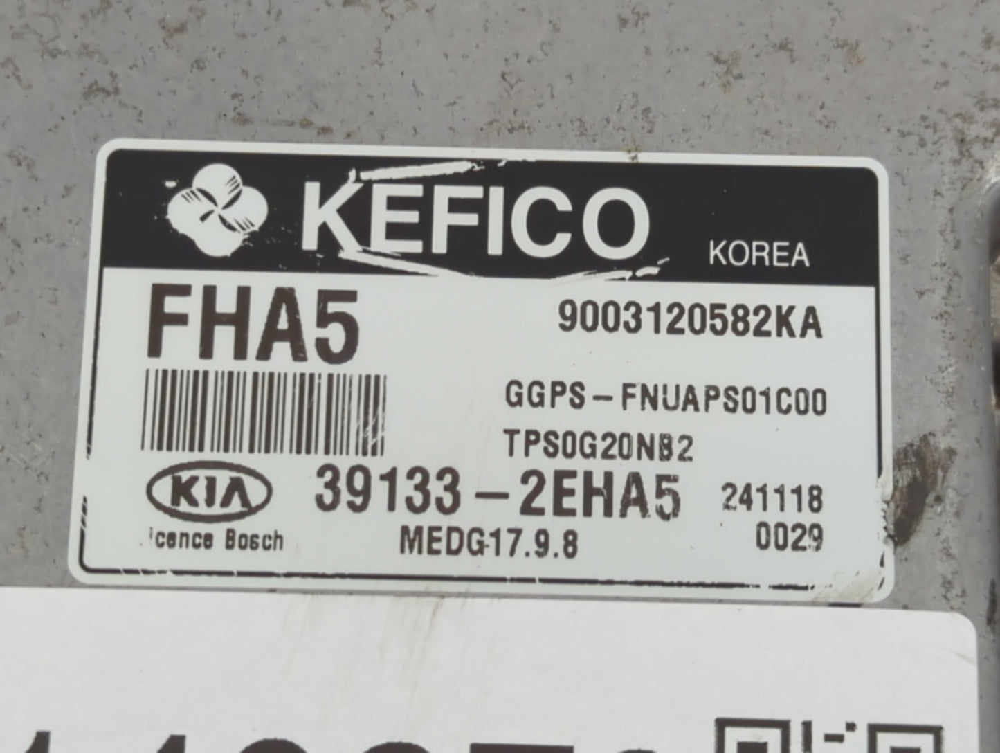 2015 Kia Soul PCM Engine Control Computer ECU ECM PCU OEM P/N:39133-2EHA5 Fits OEM Used Auto Parts - Oemusedautoparts1.com