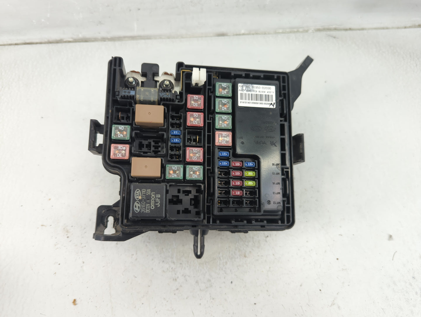 2015 Kia Soul Fusebox Fuse Box Panel Relay Module P/N:91950-B2020 Fits OEM Used Auto Parts - Oemusedautoparts1.com