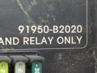 2015 Kia Soul Fusebox Fuse Box Panel Relay Module P/N:91950-B2020 Fits OEM Used Auto Parts - Oemusedautoparts1.com