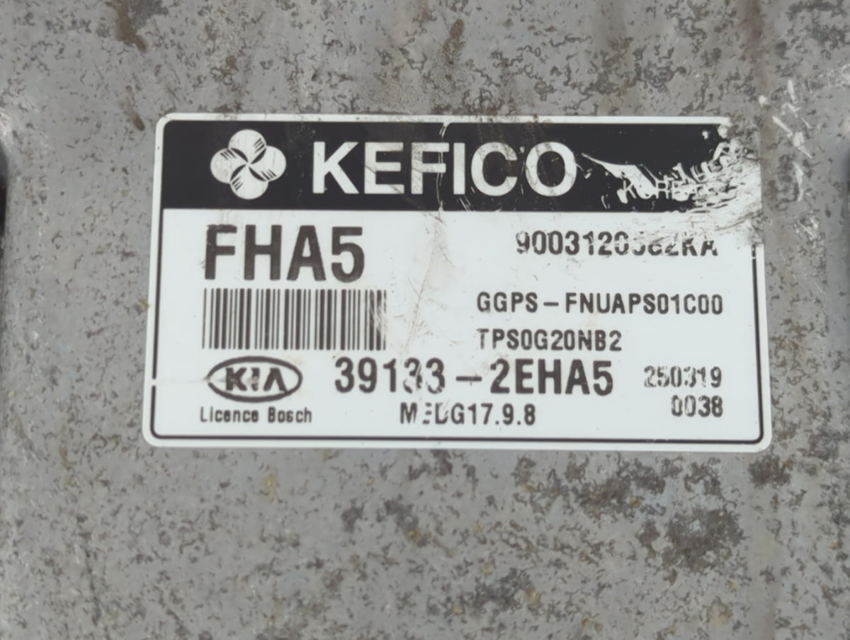 2015 Kia Soul PCM Engine Control Computer ECU ECM PCU OEM P/N:39133-2EHA5 OEM Used Auto Parts - Oemusedautoparts1.com