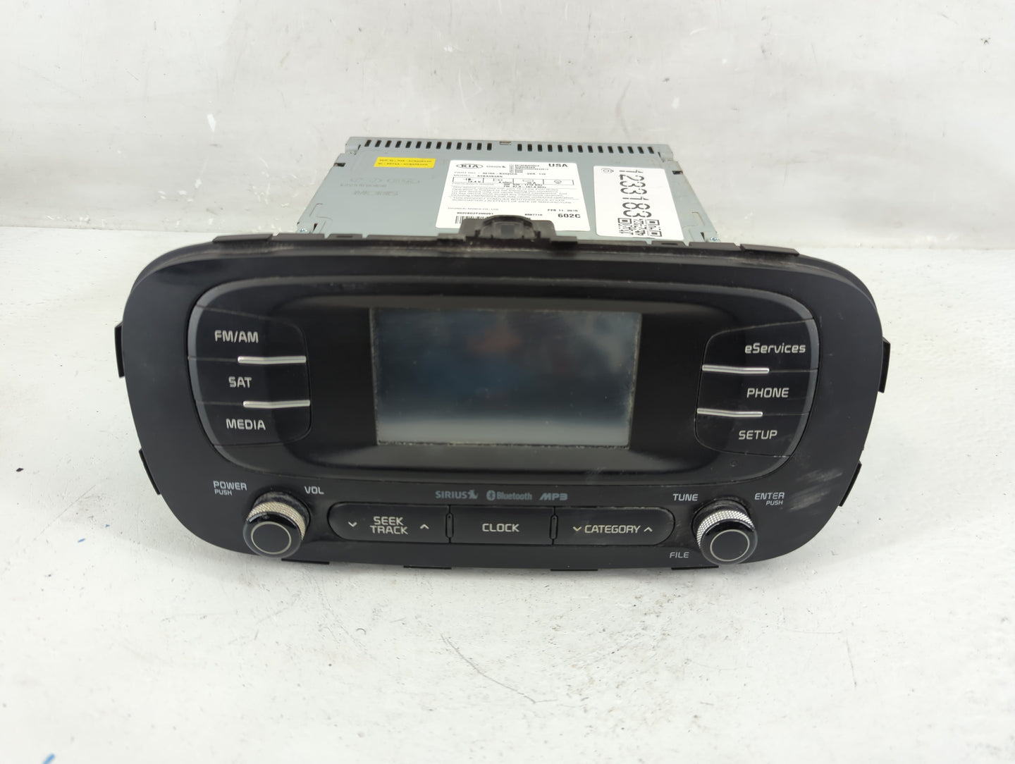 2015 Kia Soul Radio AM FM Cd Player Receiver Replacement P/N:96160-B2020CA Fits OEM Used Auto Parts - Oemusedautoparts1.com