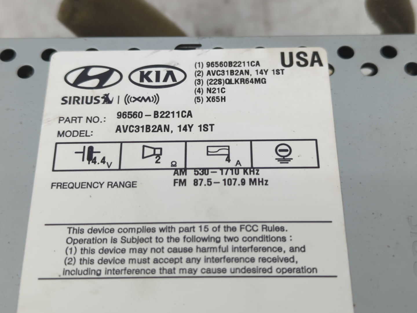 2015-2016 Kia Soul Information Display Screen - Oemusedautoparts1.com