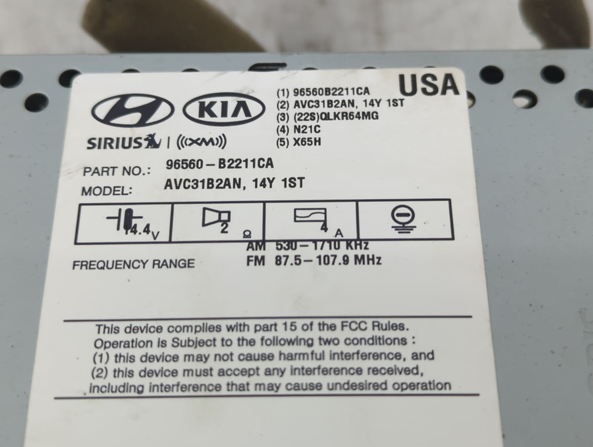 2015-2016 Kia Soul Information Display Screen 1389037 - Oemusedautoparts1.com